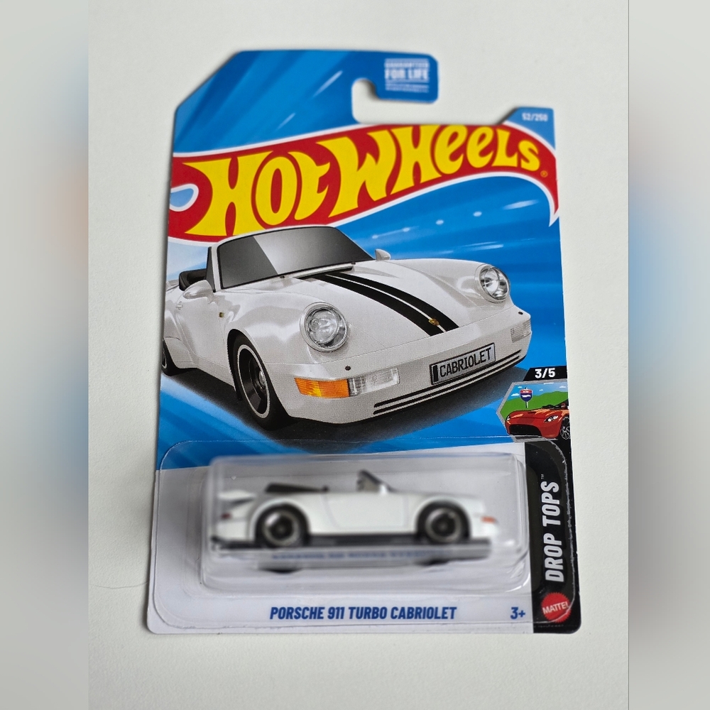 Hot Wheels Porsche 911 Turbo Cabriolet - White - Drop Tops